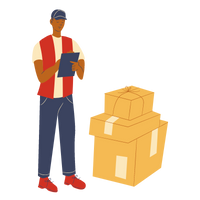 Delivery Guy with parcels